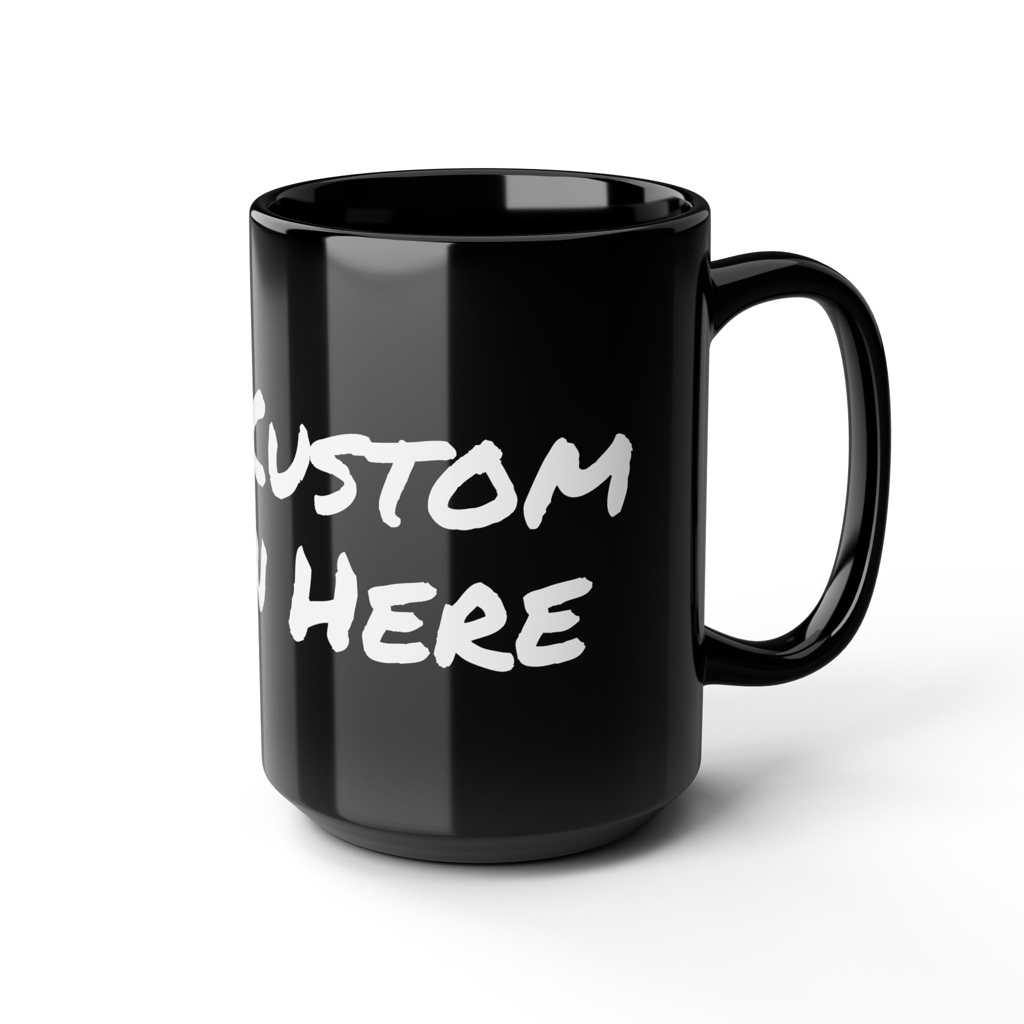 Large Custom Designed Black Mug, 15oz - Image 5