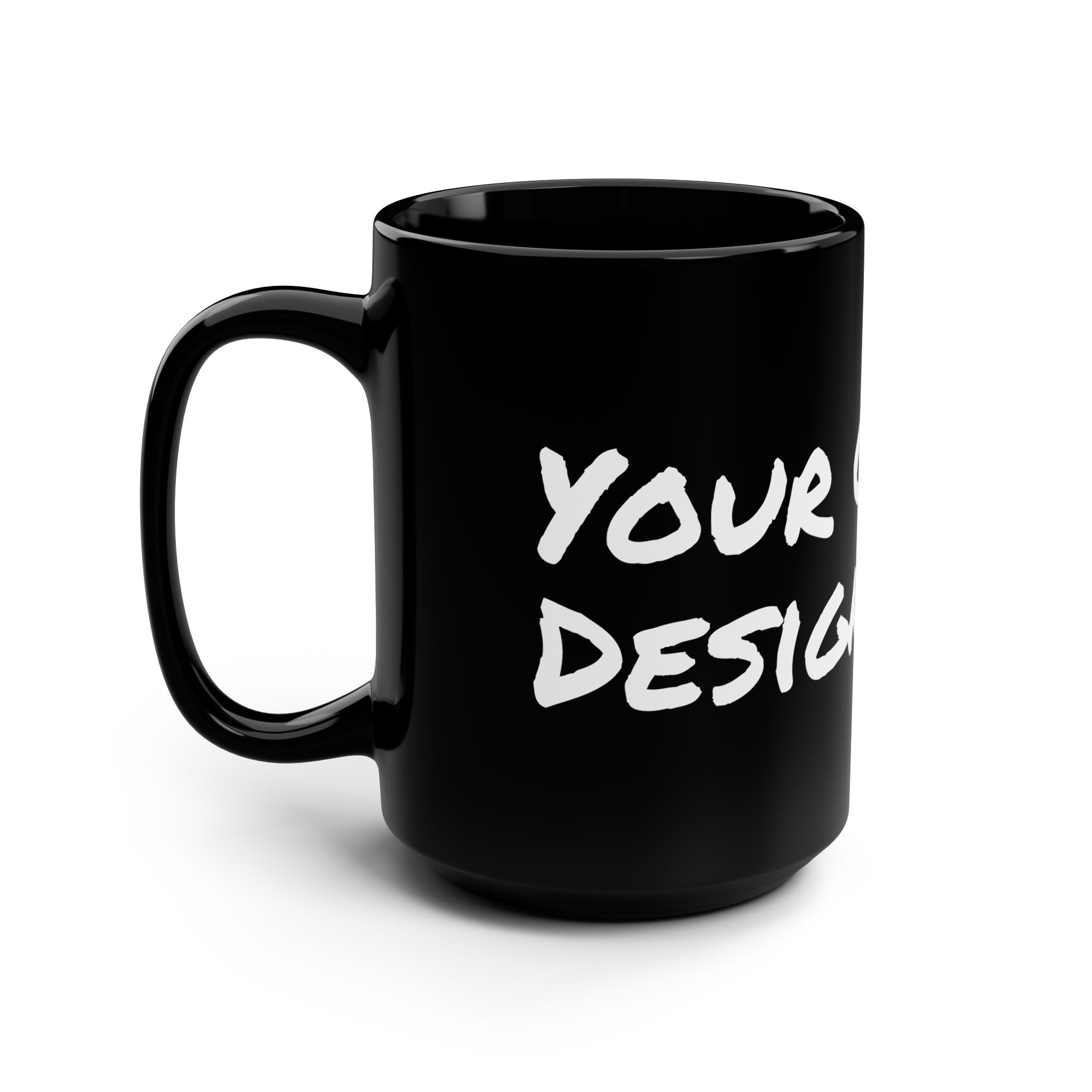 Large Custom Designed Black Mug, 15oz - Image 3