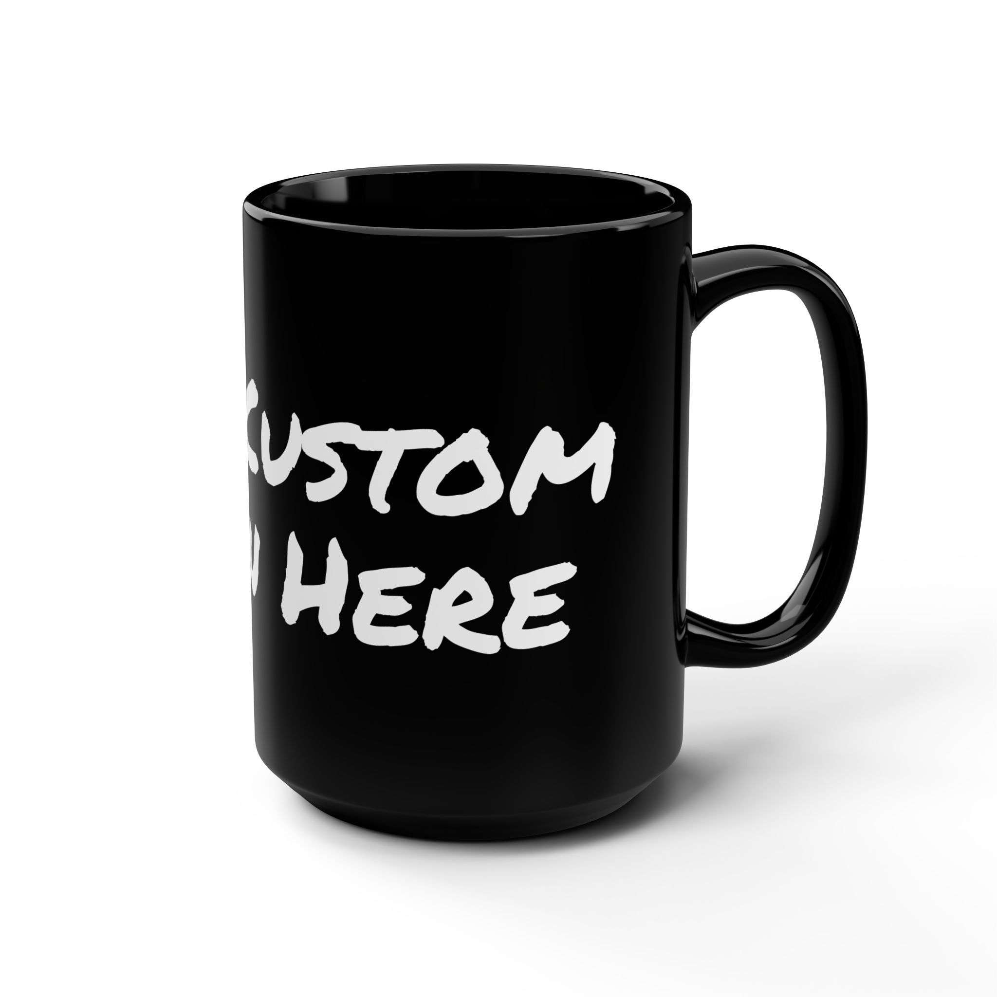 Large Custom Designed Black Mug, 15oz - Image 4