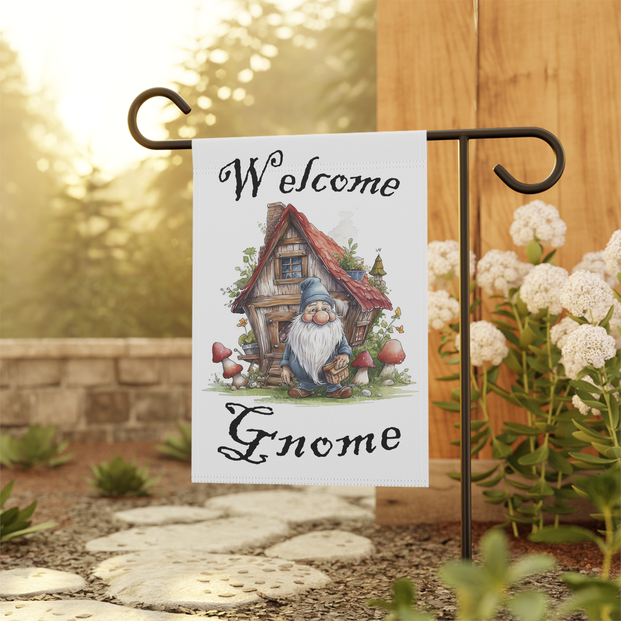 Welcome Gnome Garden & House Banner