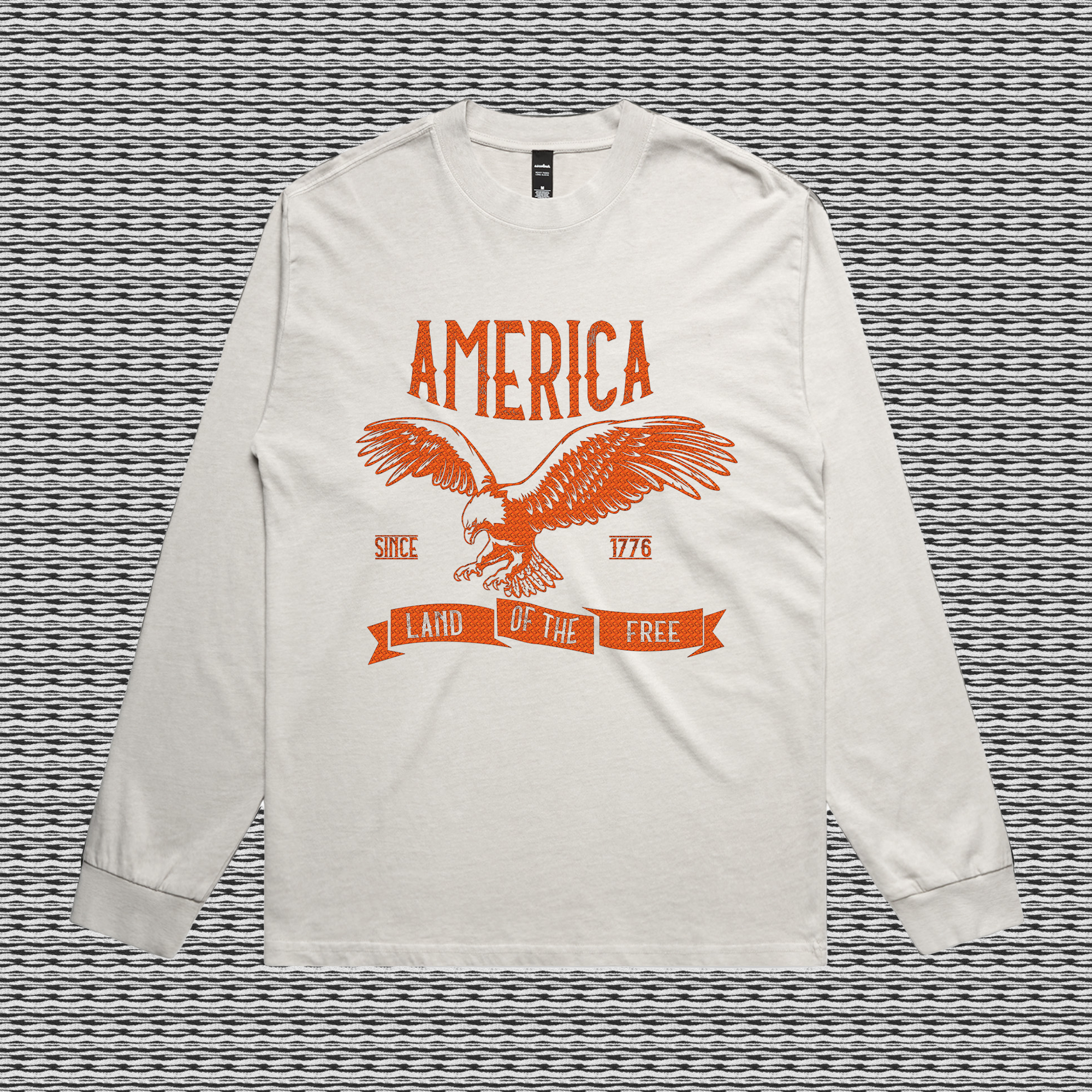 America Design Men's Heavy Faded Long Sleeve Tee - Image 2